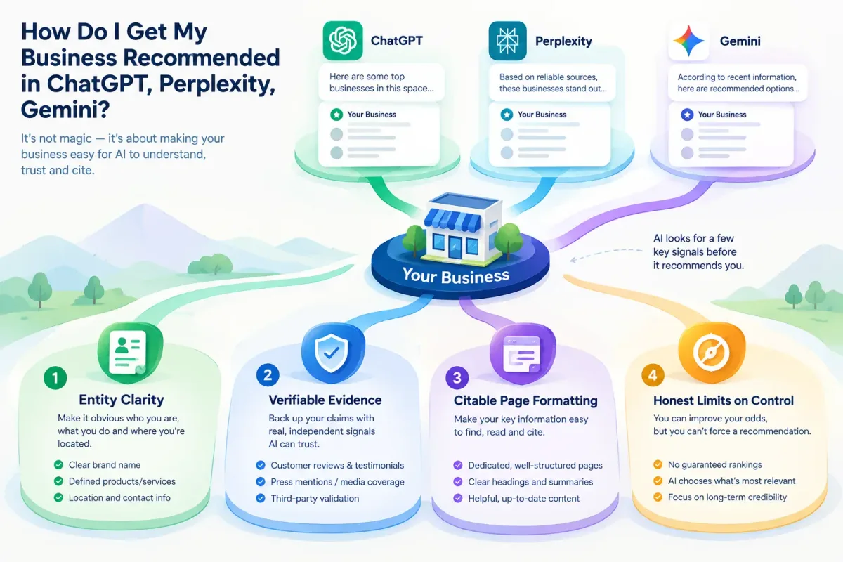 How Do I Get My Business Recommended in ChatGPT, Perplexity, Gemini?